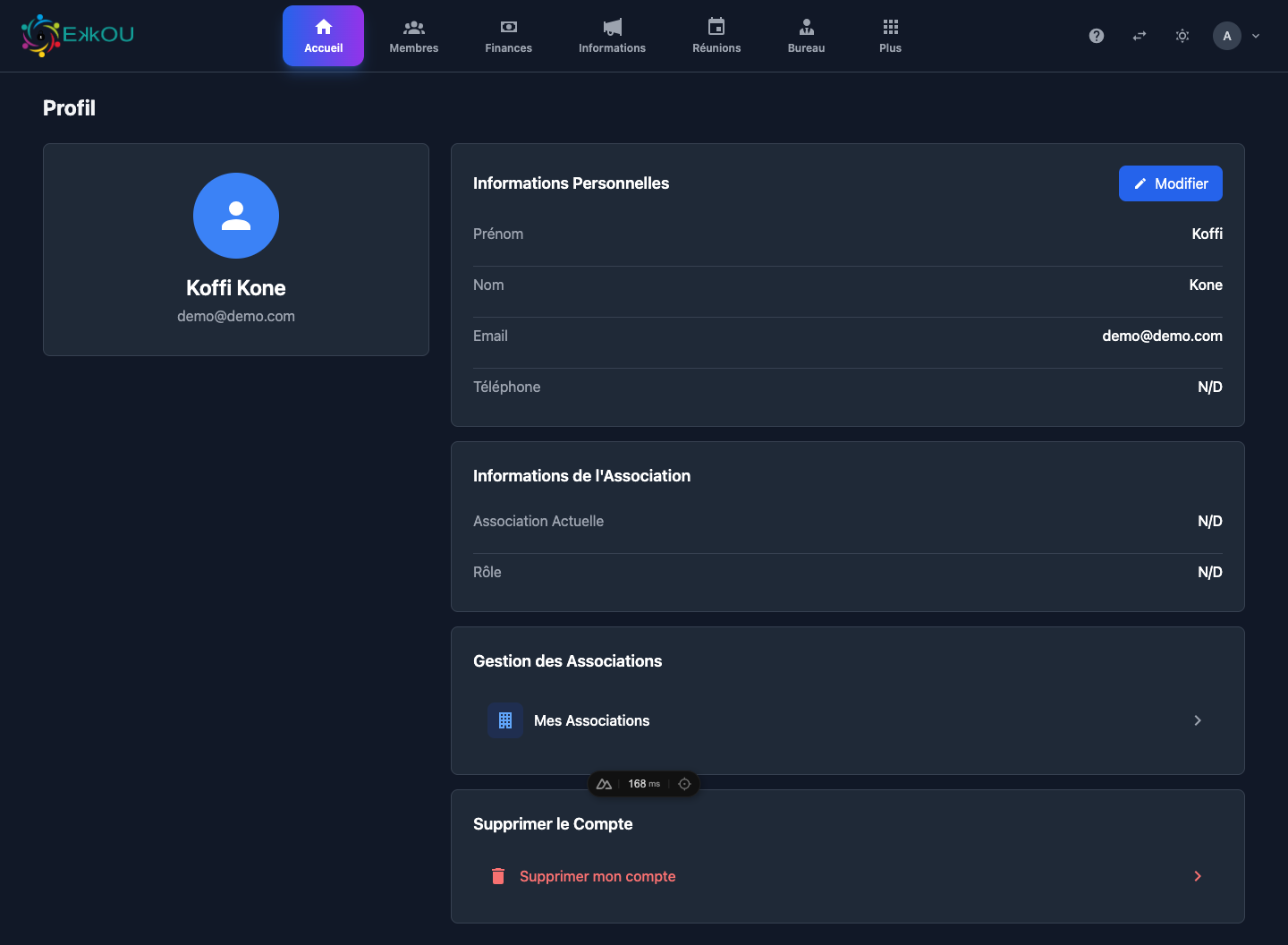 Gestion du Profil